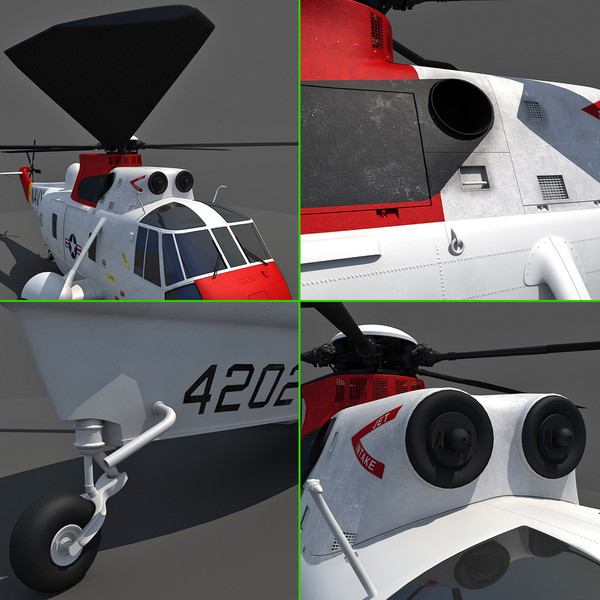 3d sikorsky sh-3 sea king - Sikorsky SH-3 Sea King... by Gandoza